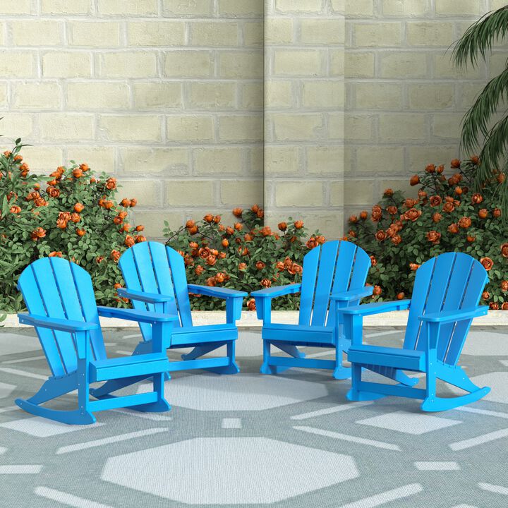 WestinTrends Outdoor Rocking Poly Adirondack Chair (Set Of 4)