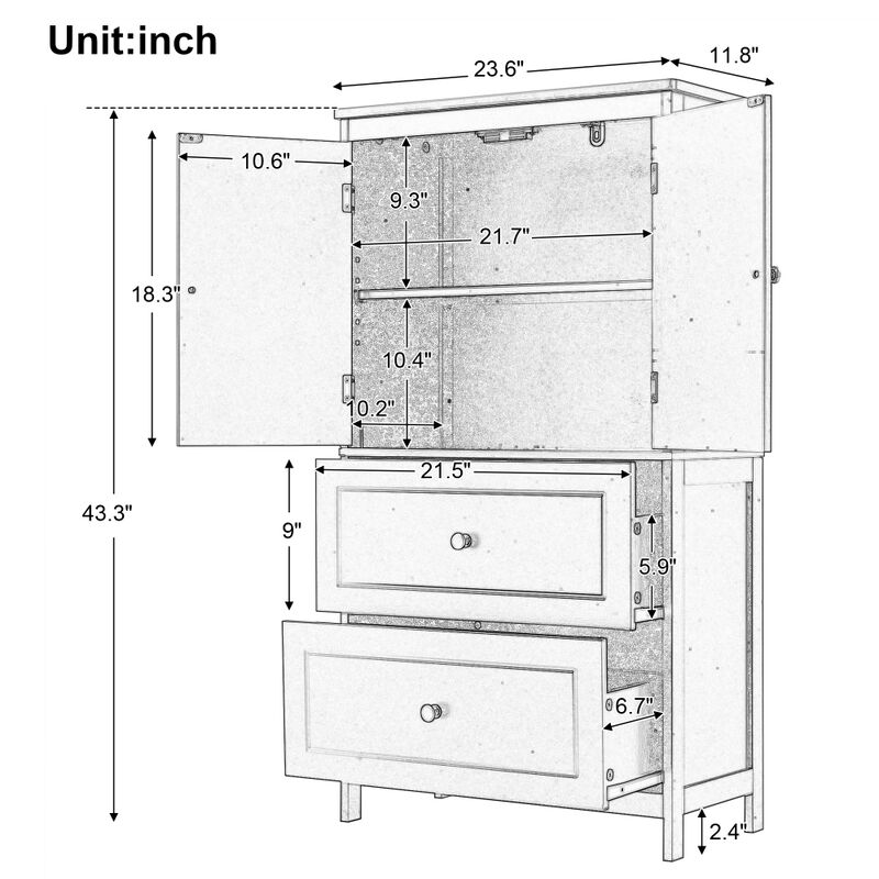 Sumfo Bathroom Storage Cabinet image number 9