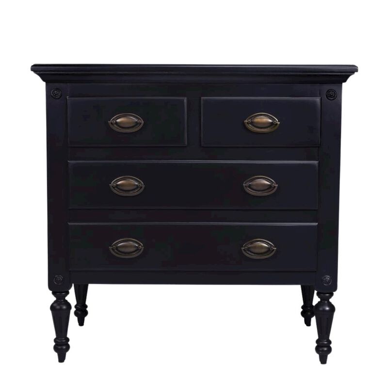 Starlight Canyon Home Black Chest of Drawers &ndash; 4 Drawer Dresser for Bedroom Wooden Storage