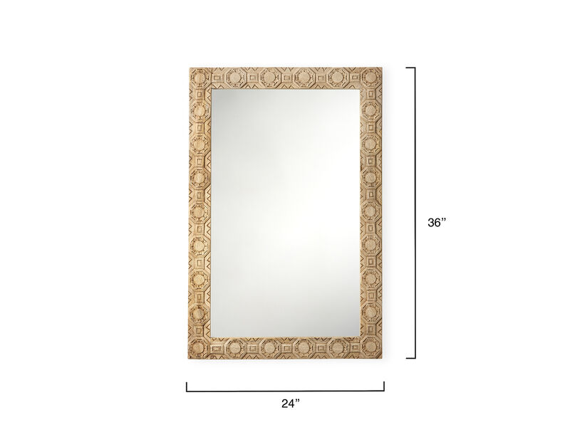 Relief Carved Rectangle Mirror