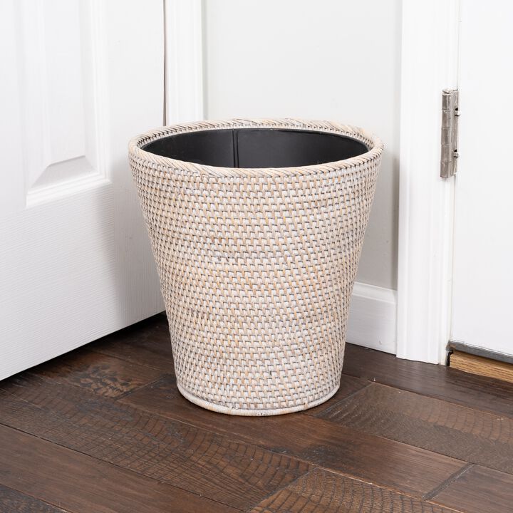 Round Tapered Waste Basket with Metal Liner