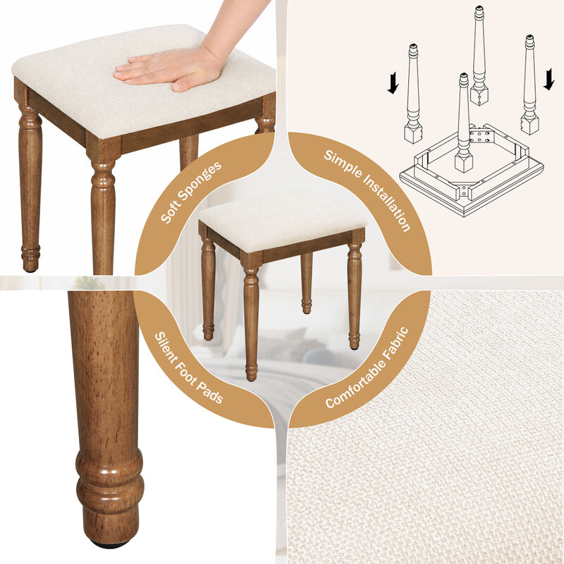 Merax Bohemian Hollywood LED Makeup Vanity Table image number 7