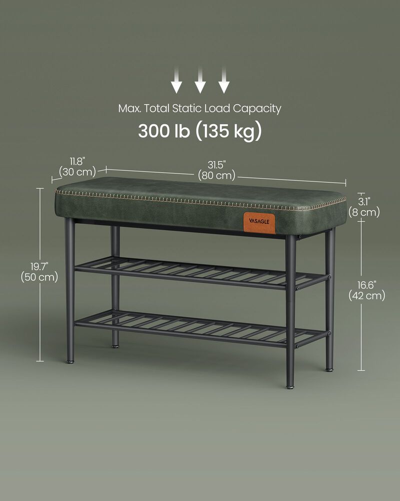 Shoe Bench with Metal Shelves: Stylish and Functional Storage for Organized Entryways image number 6