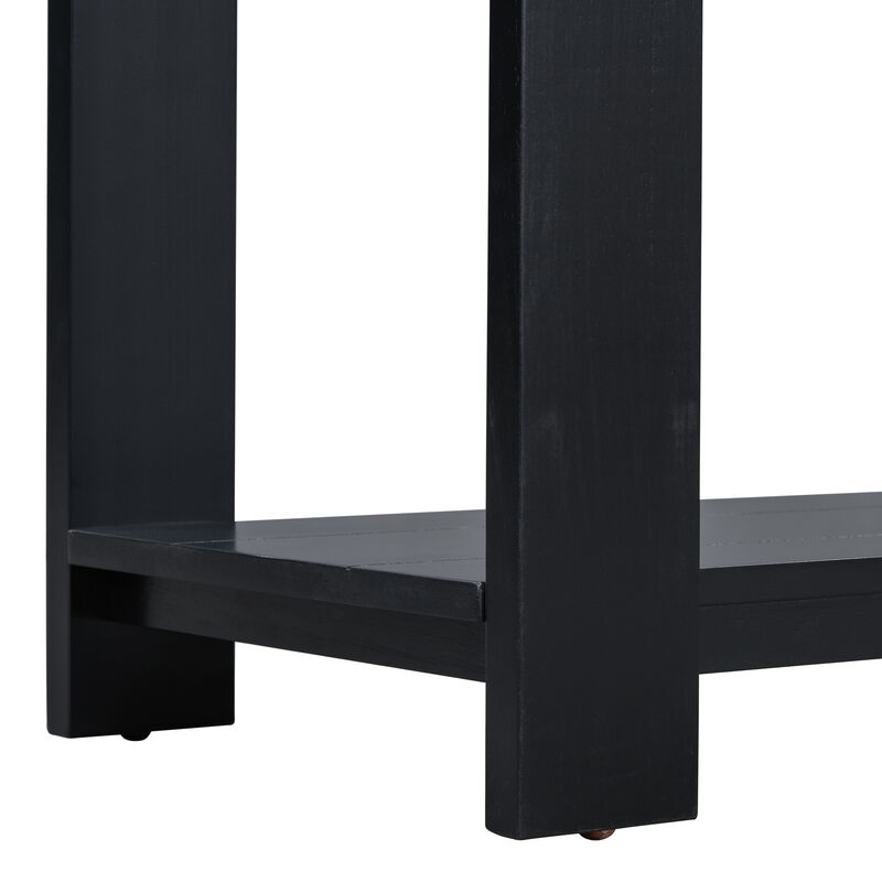 Merax Minimalist Console Table with Bottom Shelf