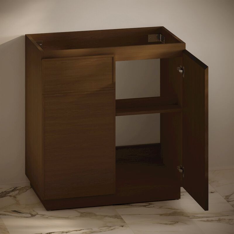 St. Tropez 36" Freestanding Bathroom Vanity Cabinet without Top in Brown Oak image number 4