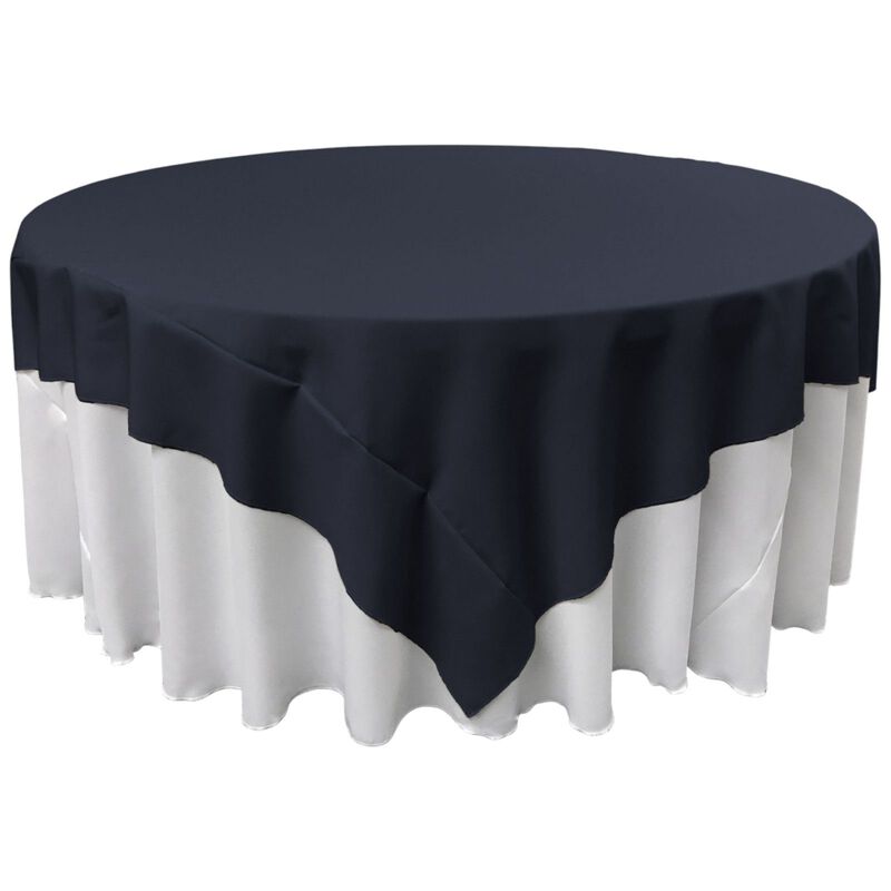 90-Inch Round Table Cover in Polyester Poplin for Home or Event Use image number 0