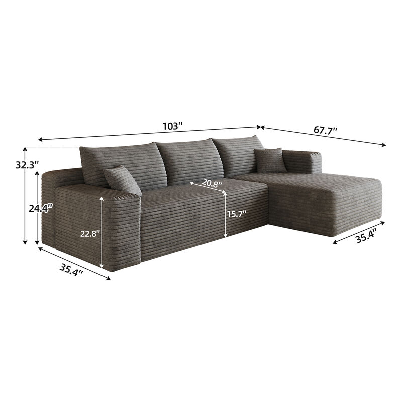 Juszut L Shaped Sectional Sofa image number 8