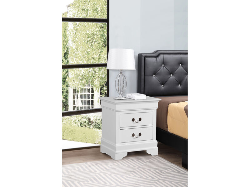 Louis Philippe 2-Drawer Nightstand (24 in. H X 22 in. W X 16 in. D)