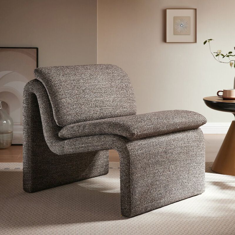 Dune Boucle Upholstered Armless Accent Chair image number 7