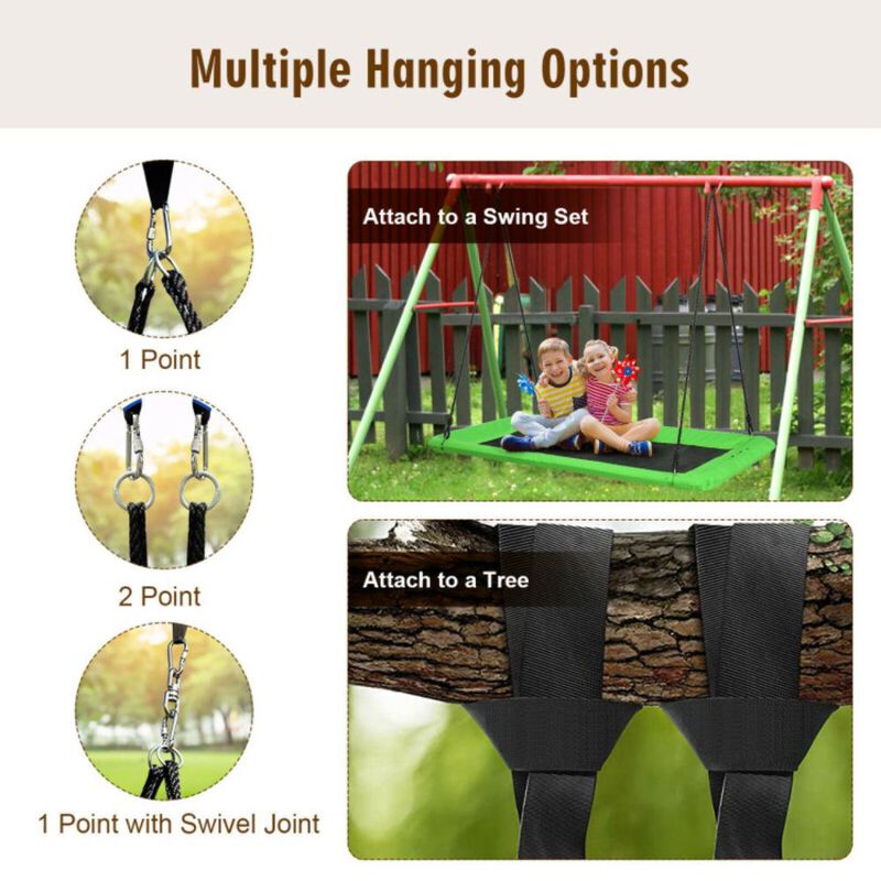 Hivvago Platform Tree Swing Outdoor with  2 Hanging Straps