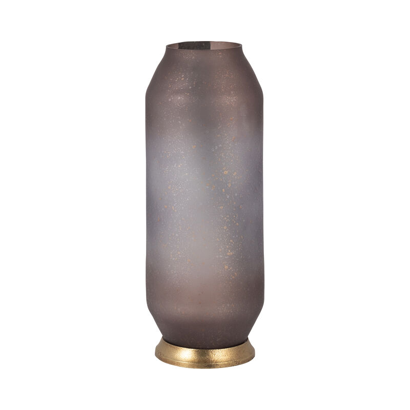 Glass 15" Metallic Detail Vase image number 2