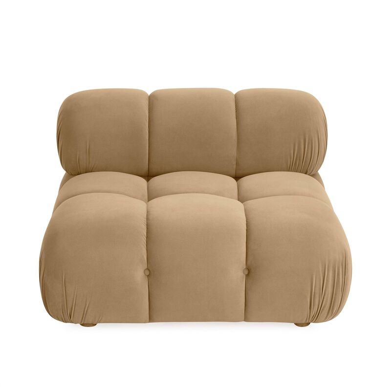 Casafoyer Calliope Cafe Au Lait Performance Velvet Modular Armless Chair image number 3