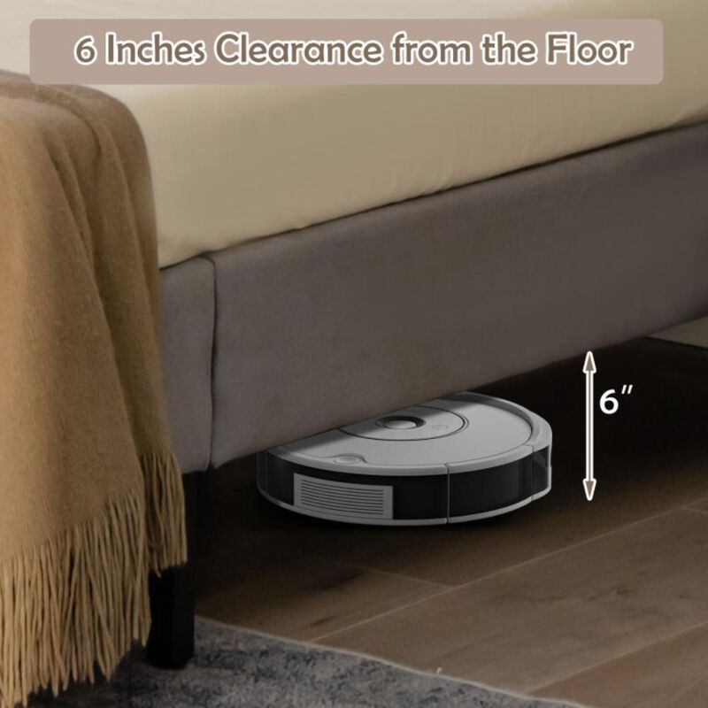 Hivvago Upholstered Bed Frame with Storage Headboard