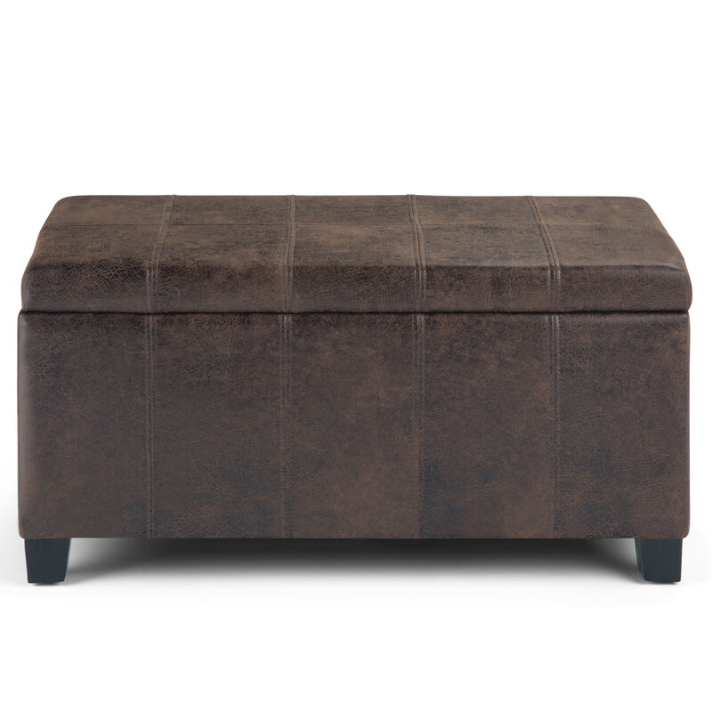 Simpli Home Dover Storage Ottoman Bench image number 2