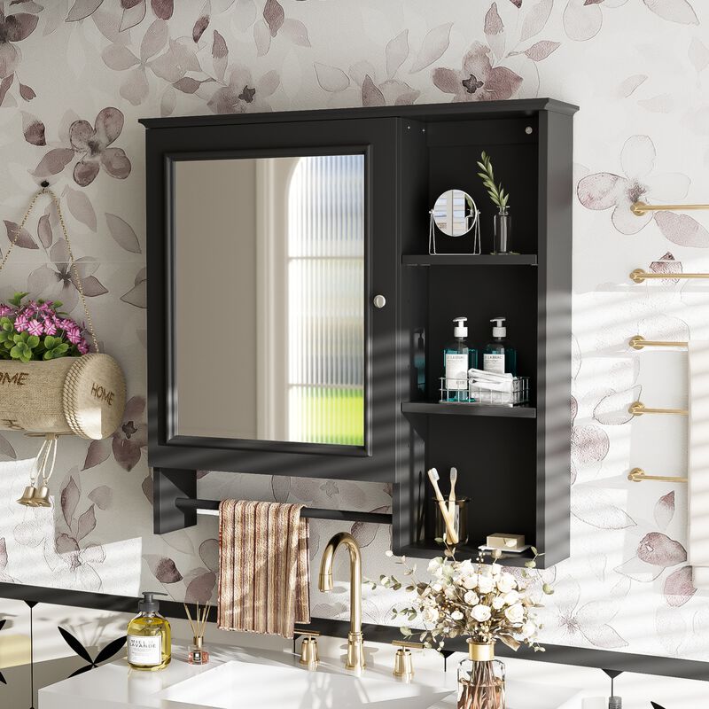 ELEMENT ACE Space Saving Wall Mounted Medicine Cabinet with Adjustable Storage Shelves image number 3