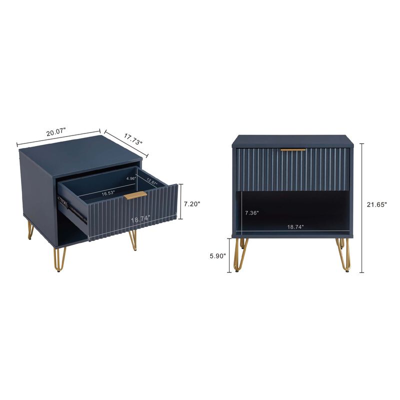 Dumbo Dresser and Nightstand Set in Blue image number 5