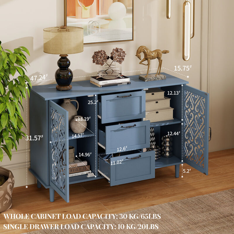 Vofrid carved  Door Cabinet image number 4