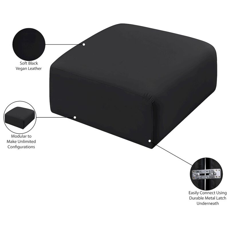 Meridian Furniture Arc Vegan Leather Ottoman