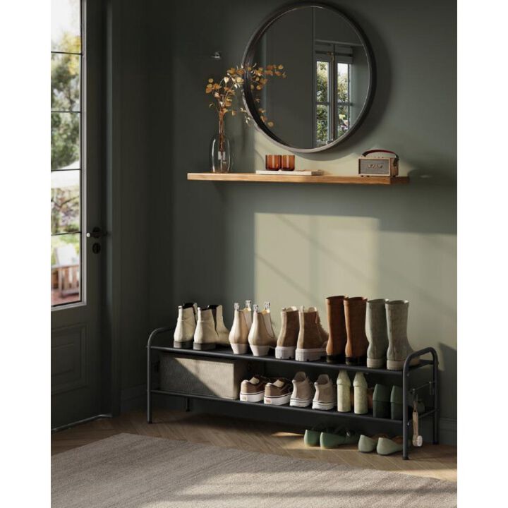 2 Tier Shoe Organizer Holds up to 12 Pairs of Shoes