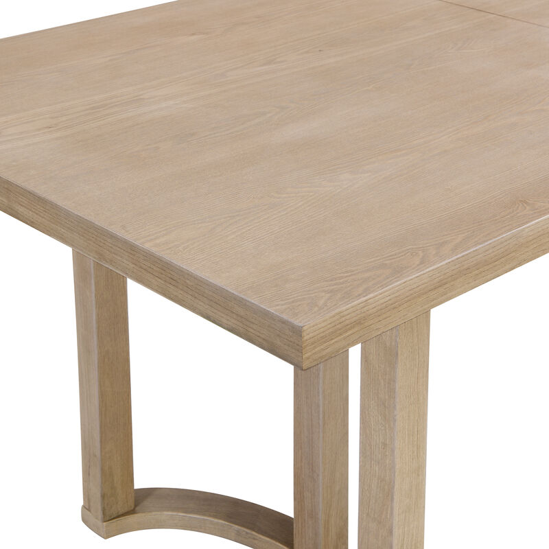 Christopher Knight Home Luoma 69" Rubberwood Modern 6 Seater Rectangle Dining Table