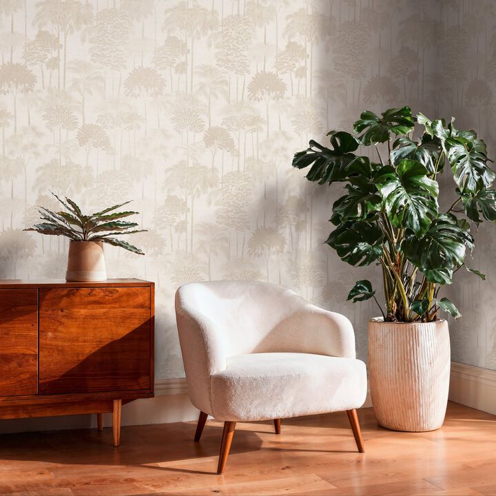 Havana 2 Tree Leaf Beige Wallpaper HV41081