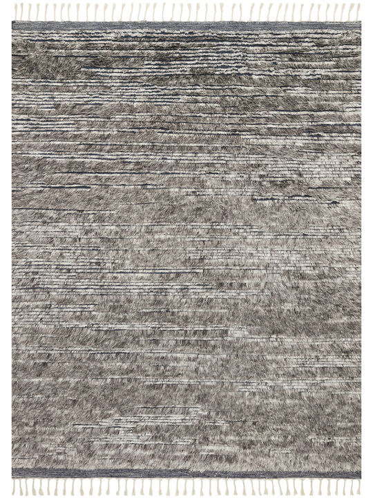 Khalid KF04 Pewter/Ink 5'6" x 8'6" Rug