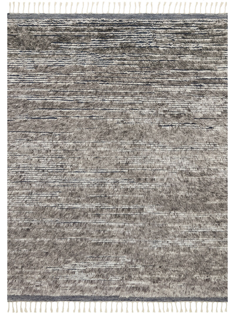 Khalid KF04 Pewter/Ink 5'6" x 8'6" Rug