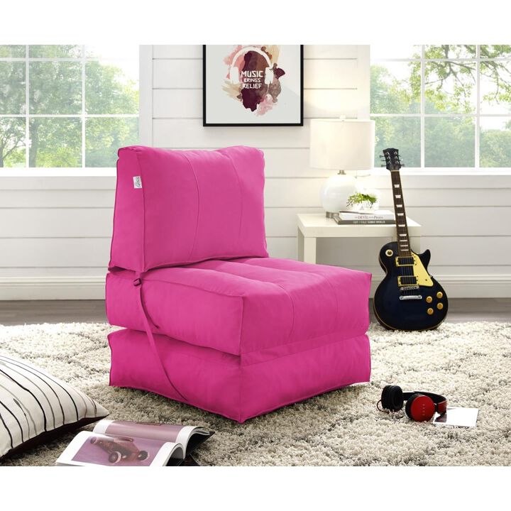 Posh Living  Nylon Bean Bag Chair, Foam Sofa, Lounge Convertible Chair, Sleeper Chair, Memory Foam Sofa & Flip Chair - 55 x 27.5 x 24.4 in.