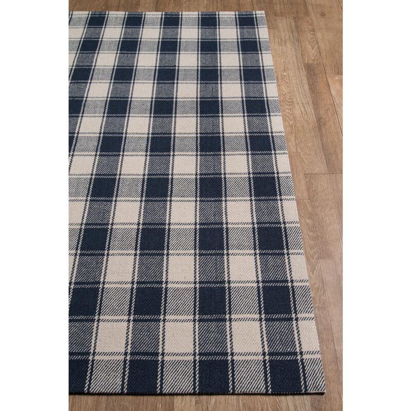Erin Gates Modern Rectangle Area Rug, Navy, 8' X 10'