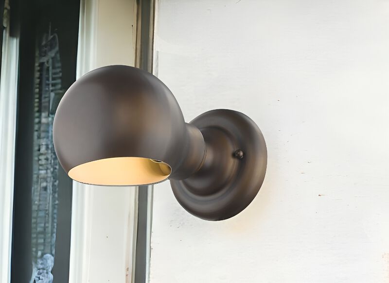Indoor Rounded Wall Fixture &ndash; Contemporary Sconce for Bedroom or Hallway
