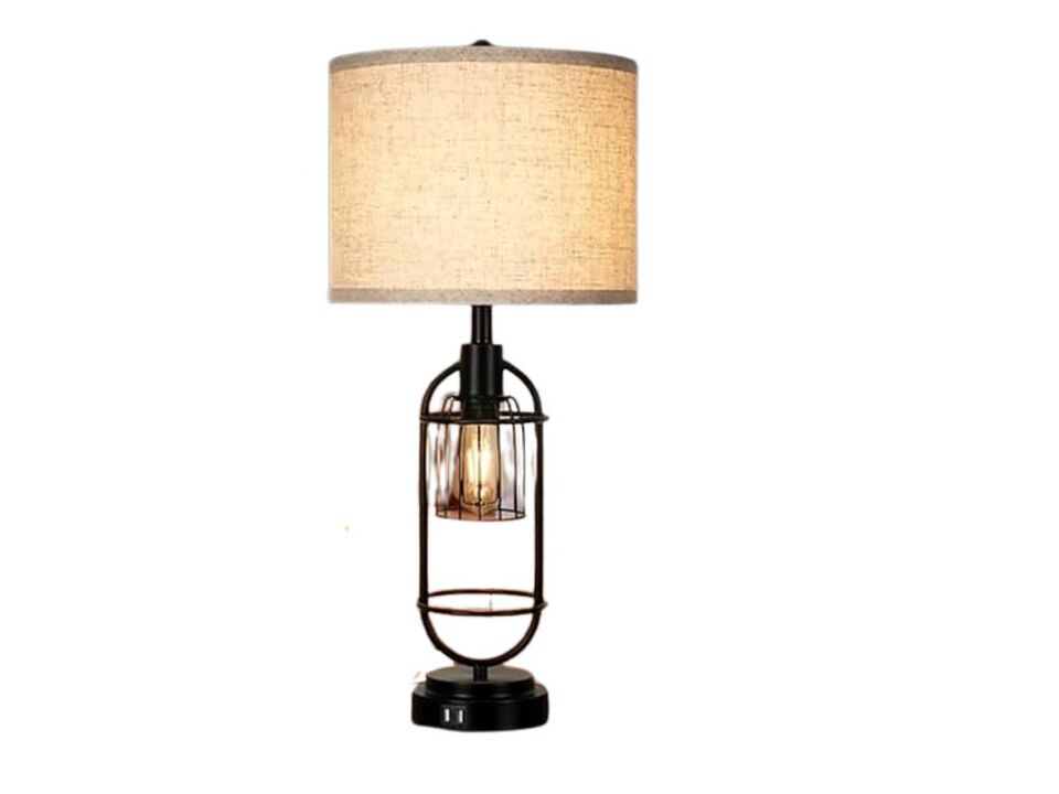 Farmhouse Industrial Rustic Lamp Shades Set Of 2 For Living Room Bedroom Black
