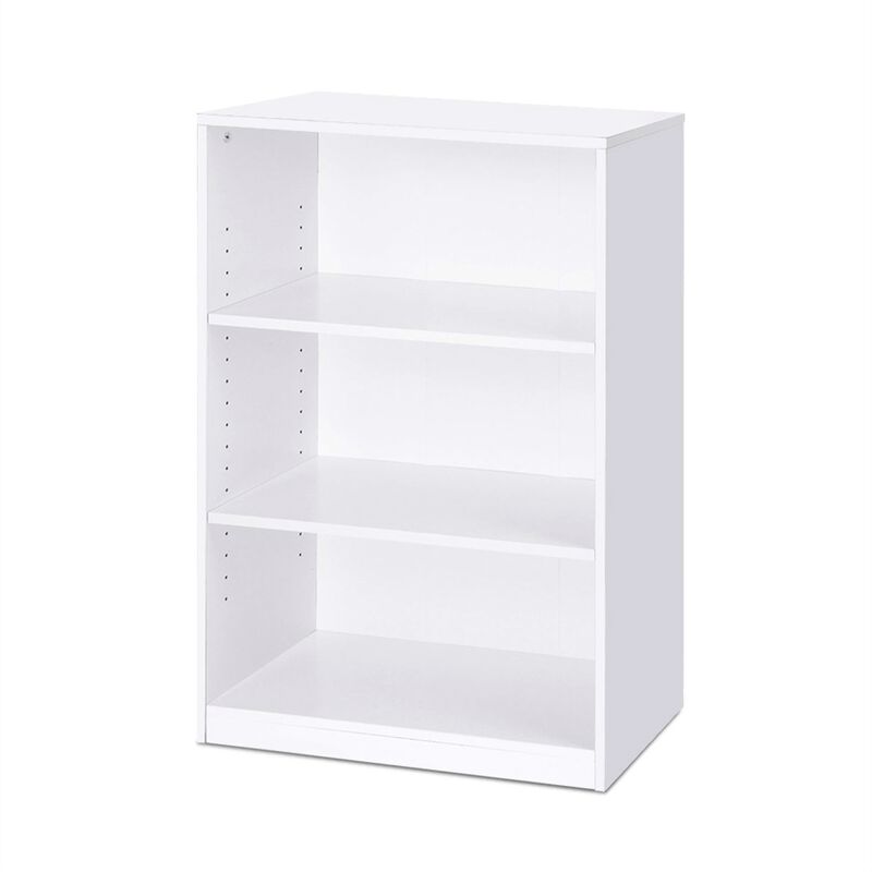 Modern 3-Shelf Bookcase for Living Room or Office Storage and Display