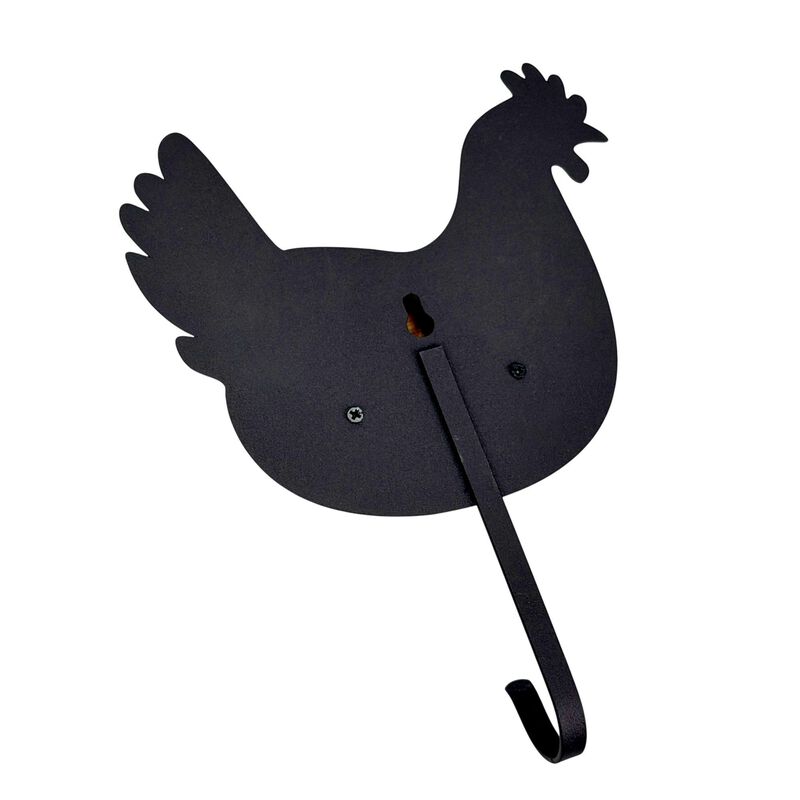 Farm Animal Wall Hooks Set Of 3 Wood Metal Farmhouse 7 In Brown Black image number 2