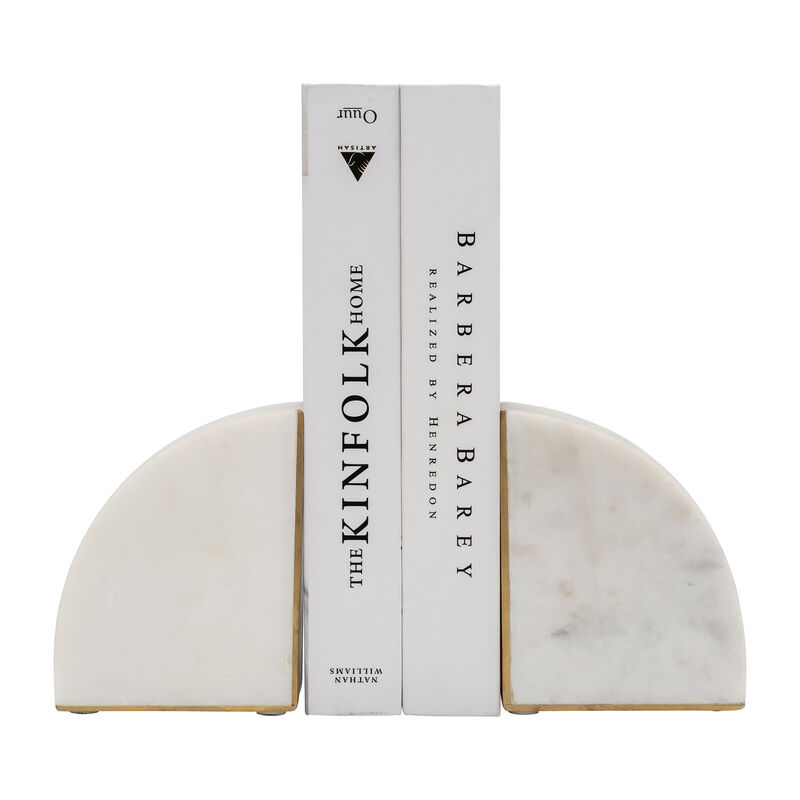 Marble, S/2 5" Pie Bookends image number 2