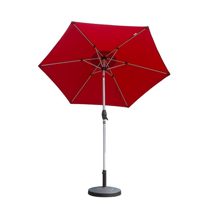 CLIHOME 7.5FT Outdoor Patio Umbrella with Push Button Tilt and Crank,UV Protection Waterproof Sun Umbrella(Base Not Included)