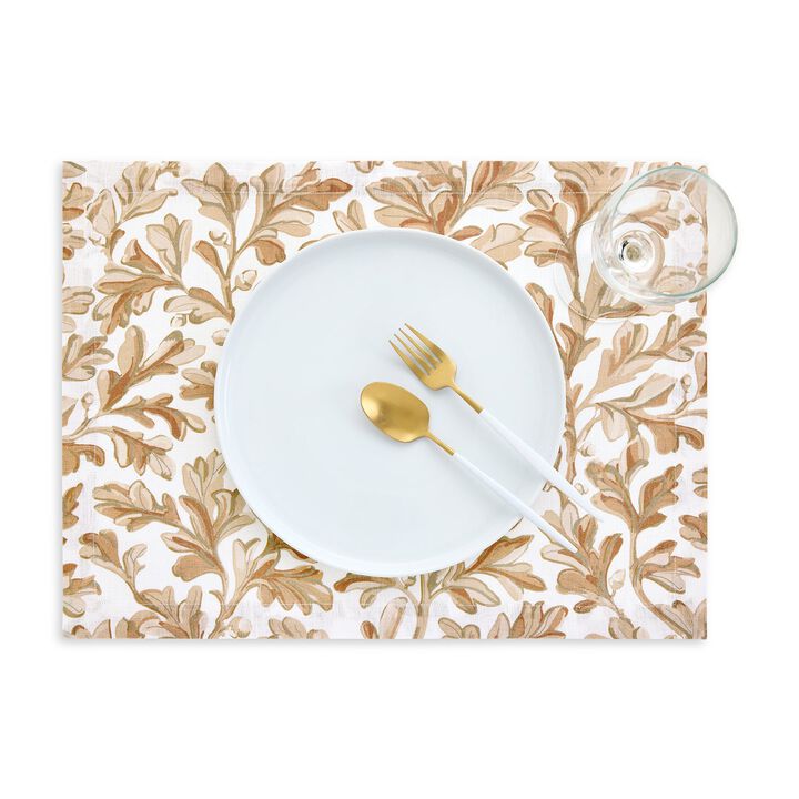 Linen Placemats - Fallen Leaves