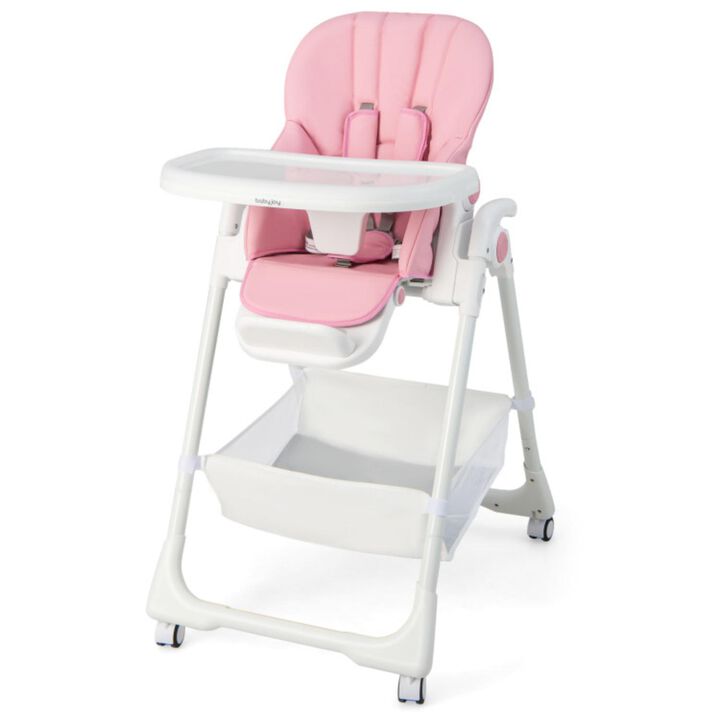 Hivvago Convertible Infant Dining Chair with 5 Backrest and 3 Footrest Positions