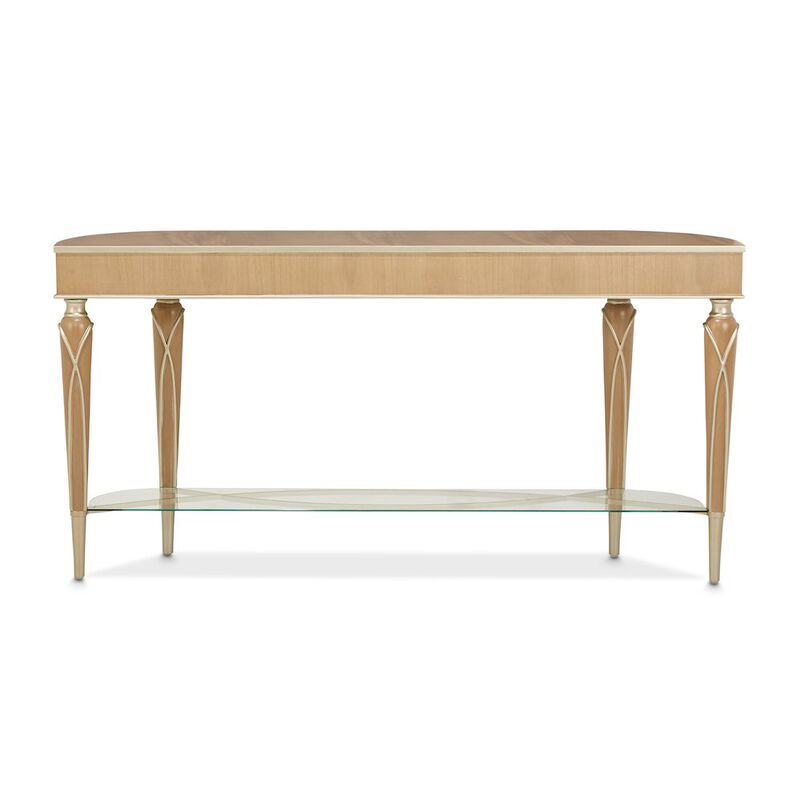 Michael Amini Villa Cherie Console Table - Caramel