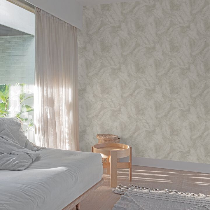 Arcadia Branched Leaves All-over Beige Wallpaper ARA70202
