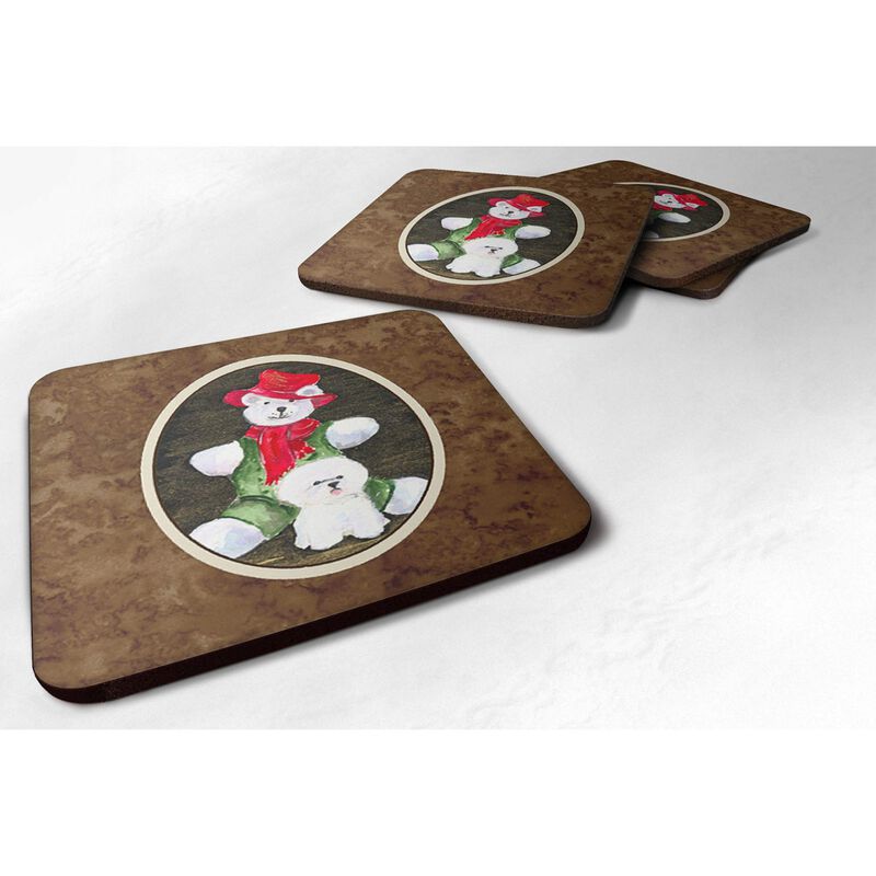 Caroline's Treasures SS8948FC Bichon Frise Foam Coasters (Set of 4), 3.5 H x 3.5 W, Multicolor image number 0