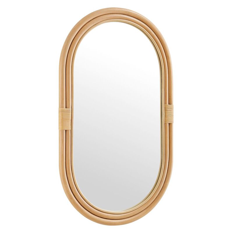 Corsica Oval Rattan Wall Mirror image number 0
