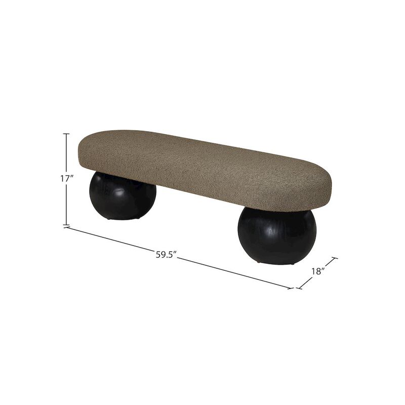 Meridian Furniture Bowie Olive Bench