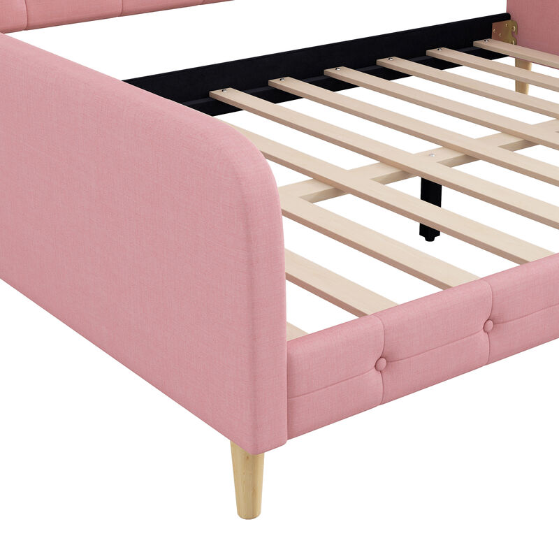 Merax Twin Size Upholstered Daybed with 4 Support Legs image number 7