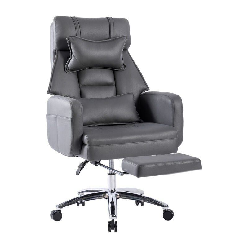 GOODSILO Swivel Ergonomic High Back Office Chair with Adjustable Headrest and Lumbar Support image number 4