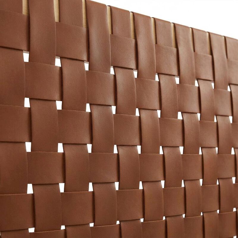 Vegan Leather Twin Headboard Wall-Mount withTexture and Durable Finish image number 4
