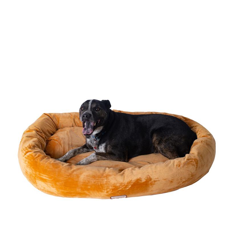 Armarkat Large Earth Brown Bolstered Pet Bed And Mat