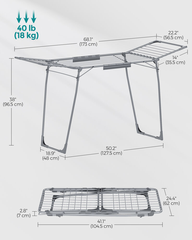 Foldable Clothes Drying Rack - Space-Saving and Portable Laundry Solution
