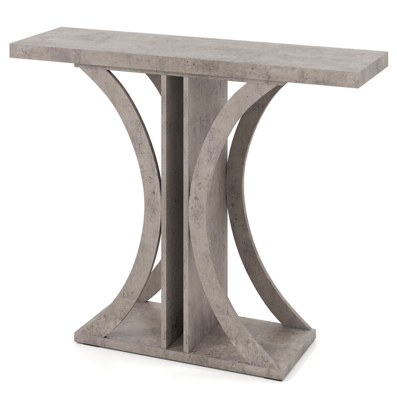 Entryway Rectangular Console Table with Modern Geometric Frame image number 0