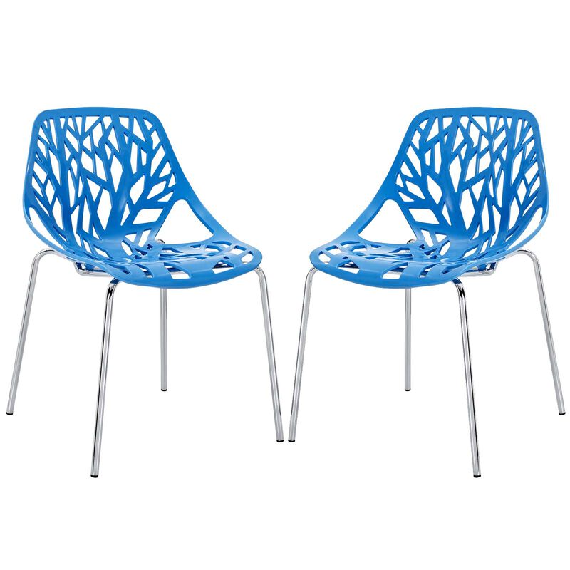 Stencil Dining Side Chair Plastic Set of 2 image number 0