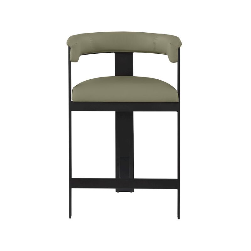 Meridian Furniture Romeo Vegan Leather Counter Stool, Set of 2